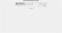 Desktop Screenshot of inetadmin.telvinet.pl